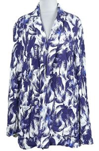 Dámský tmavomodro-bílý vzorovaný sakový cardigán River Island 