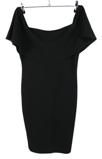 Dámské černé šaty s lodičkovým výstřihem River Island 