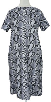Dámské šedé vzorované šaty Primark 