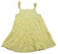 Žluté květované šaty George