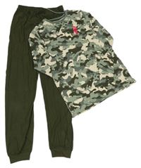 Nové- Army-khaki pyžamo Primark