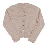 Světlerůžový propínací svetr Next 