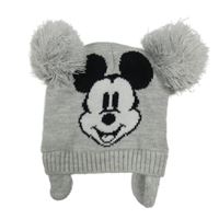 Světlešedá čepice s Mickey Mousem