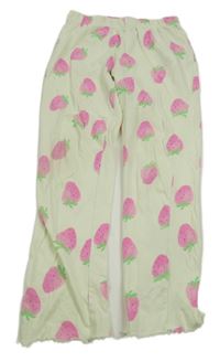 Žluté pyžamové kalhoty s jahůdami Pep&Co