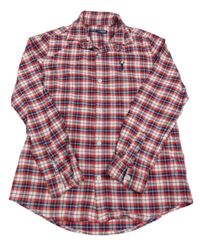 Červeno-modro-bílá kostkovaná košile Next