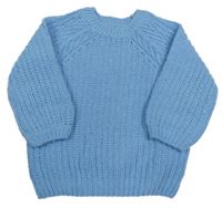 Modrý žinylkový svetr F&F