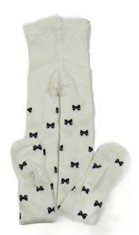 Bílé punčoháče s mašličkami H&M