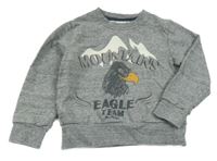 Šedá melírovaná mikina s obrázkem Boboli