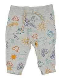 Světlešedé tepláky s obrázky Primark