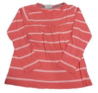 Červeno-růžové pruhované triko Topolino
