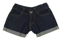 Tmavomodré riflové kraťasy 