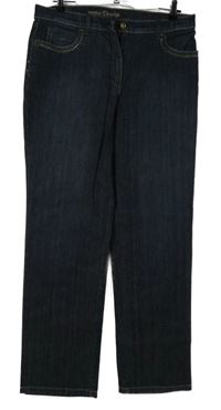 Dámské tmavomodré rifle s kamínky Bonita