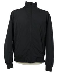 Pánská černá šusťáková zateplená bunda s rolákem Zara