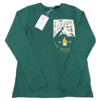 Nové - Tmavozelené triko s horou a nápisy Name it