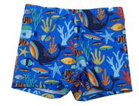 Modré nohavičkové chlapecké plavky s podmořským světem Tu