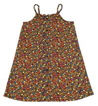 Černo-barevné kytičkované šaty Primark 