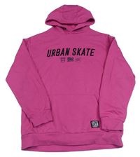 Růžová mikina s vyšitým nápisem a kapucí Primark