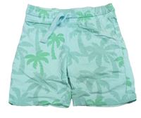 Světlemodré bavlněné kraťasy s palmami zn. H&M