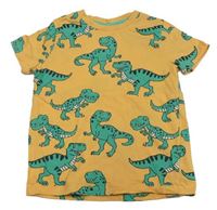 Meruňkové pyžamové tričko s dinosaury F&F