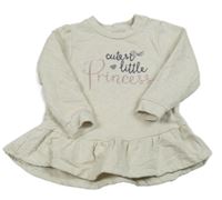 Béžová mikinová tunika s nápisem Nutmeg