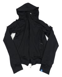 Černá sportovní propínací mikina s logem a kapucí Adidas