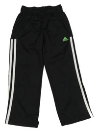 Černé sportovní tepláky s pruhy Adidas