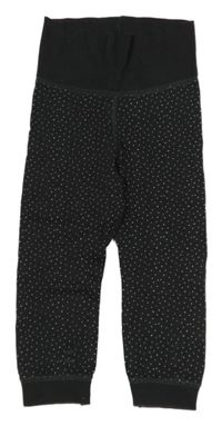 Antracitové puntíkaté lehké tepláky H&M