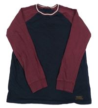 Vínovo-tmnavomodré triko George