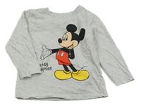 Šedé triko s Mickeym Disney