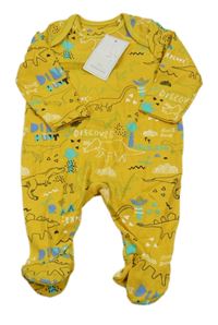Nové - Hořčicový overal s dinosaury Mothercare