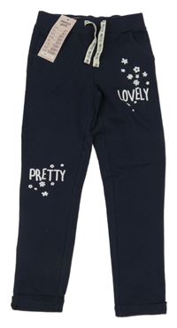 Nové - Tmavomodré tepláky s nápisy Pep&Co