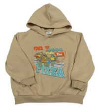 Béžová mikina s kapucí - Želvy Ninja