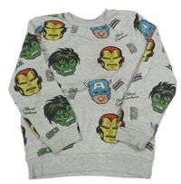 Světlešedá mikina - Avengers Marvel