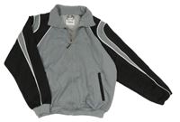 Šedo-černá propínací mikina