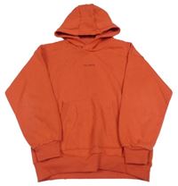 Červená mikina s nápisem a kapucí Reserved