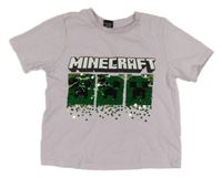 Lila crop tričko s flitry - Minecraft George 