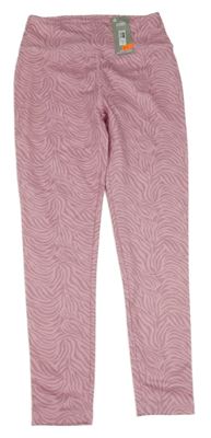 Nové - svetlěrůžové vzorované sportovní legíny Dunnes Stores 