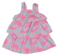 Světlemodro-růžové vrstvené šaty Pep&Co