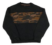 Černo-béžová mikina s army vzorem M&S