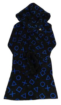Černý chlupatý župan PlayStation s kapucí M&S