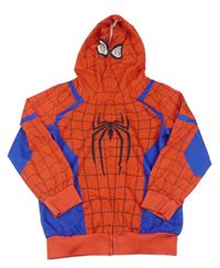 Červeno-modrá propínací mikina s kapucí - Spider-man