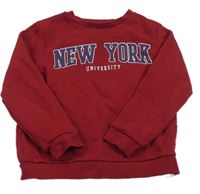 Červená mikina s nápisem Kiabi