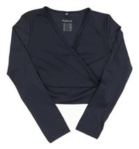 Tmavošedé sportovní crop triko H&M