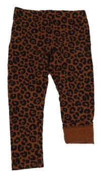 Hnědo-černé vzorované legíny H&M