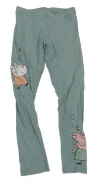 Světlezelené žebrované legíny s Pepinou