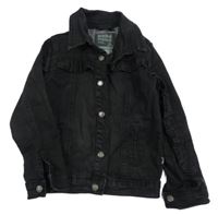 Černá riflová bunda s volánky Koko Noko