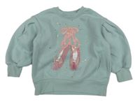 Zelenošedá mikina s piškoty Primark