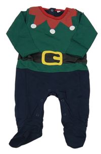 Tmavomodro-zelený overal - Elf 