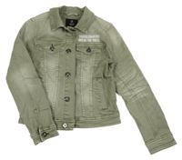 Šedá riflová bunda s nápisy Coolcat 