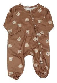 Béžový overal s medvídky